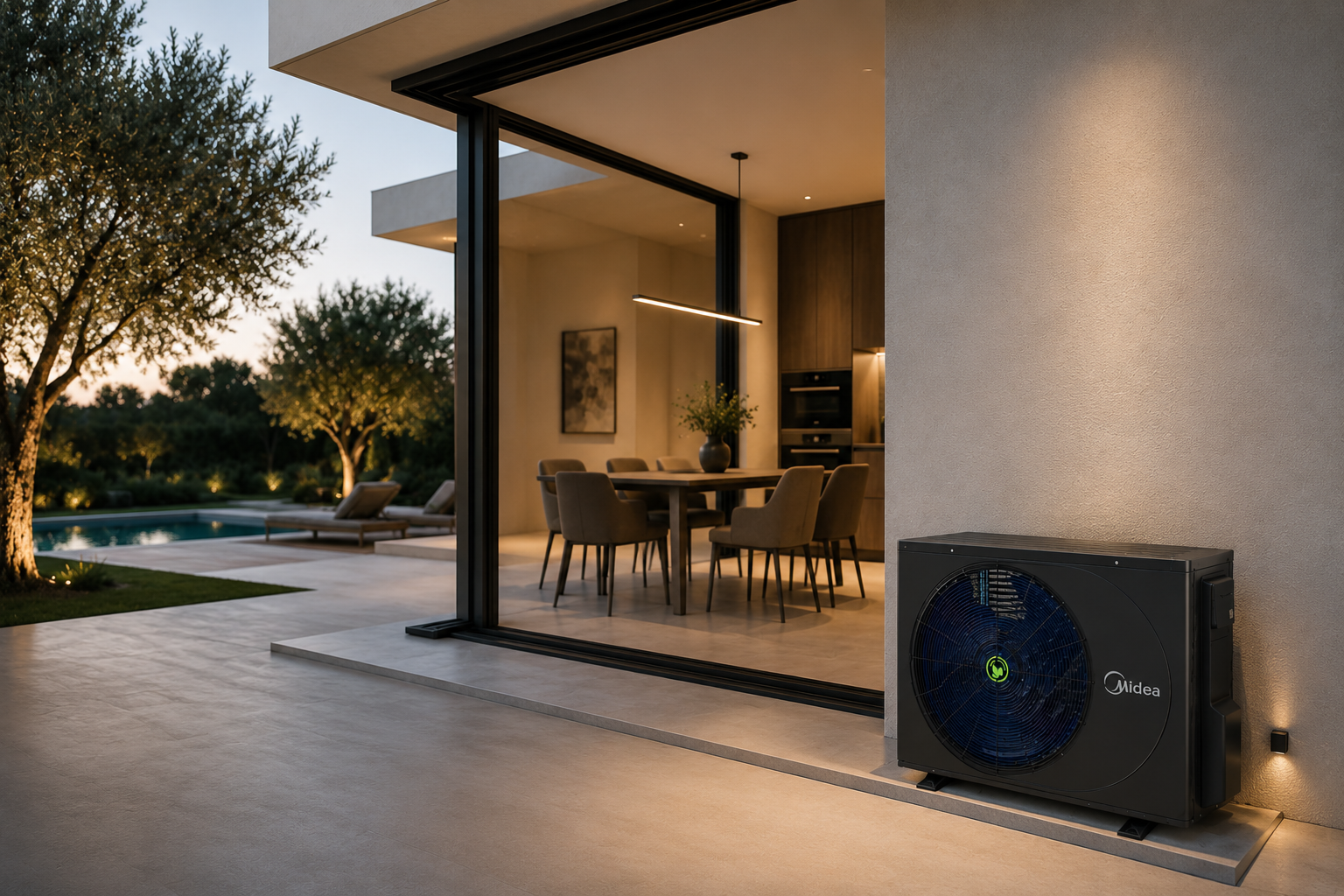 Cassette Midea instalado en proyecto premium